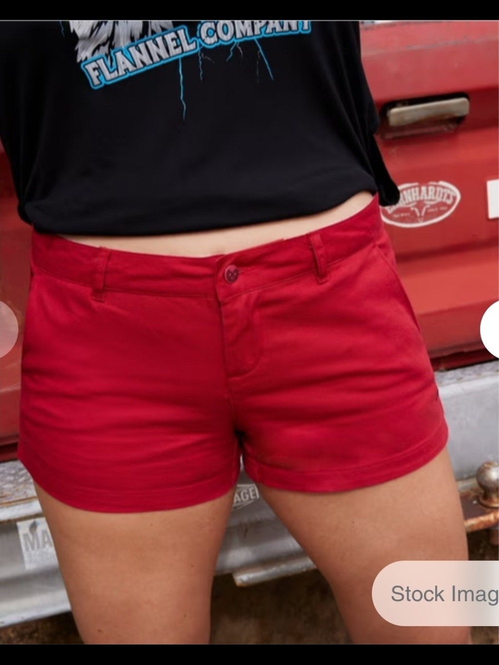 Dixxon Red Chino Womens Shorts Size 11
